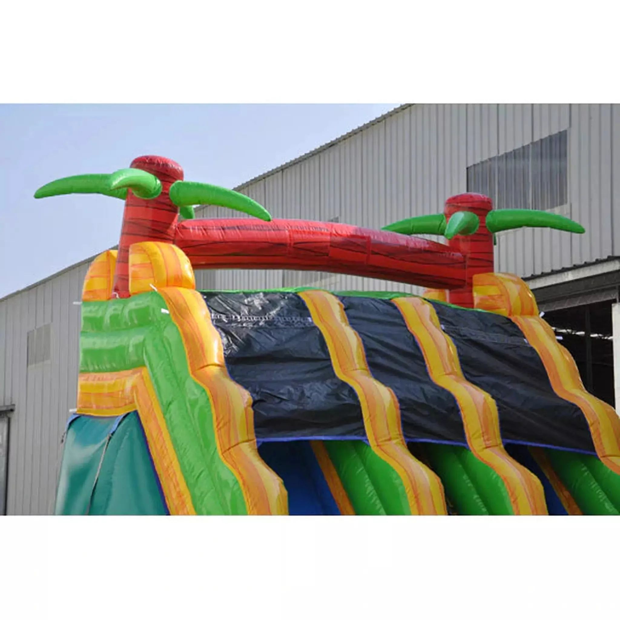 18' Dual Lane Palm Tree Wet & Dry Slide