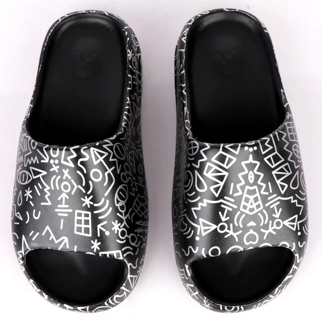 AD Hand Drawn Doodle Solar Soft Slides-Black