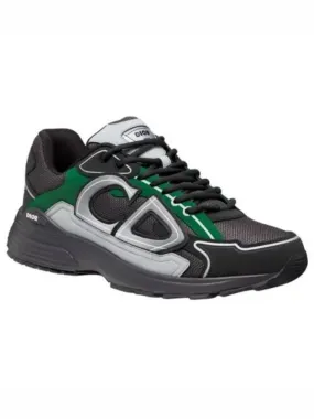 B30 Mesh Technical Fabric Low-Top Sneakers Green Black