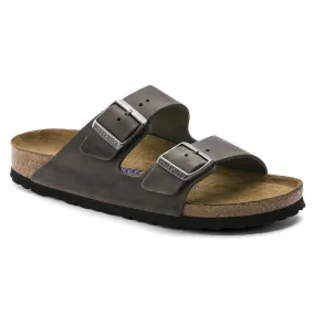 Birkenstock Arizona Oiled Leather Soft Footbed - Iron