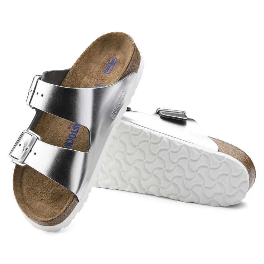 Birkenstock Arizona Soft Footbed - Silver Metallic 1005960