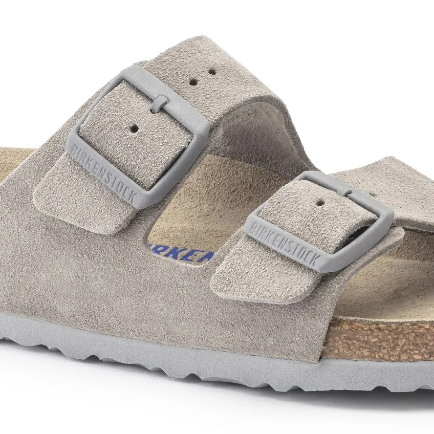 Birkenstock Arizona Soft Footbed Suede Leather  - Stone Coin 1020507