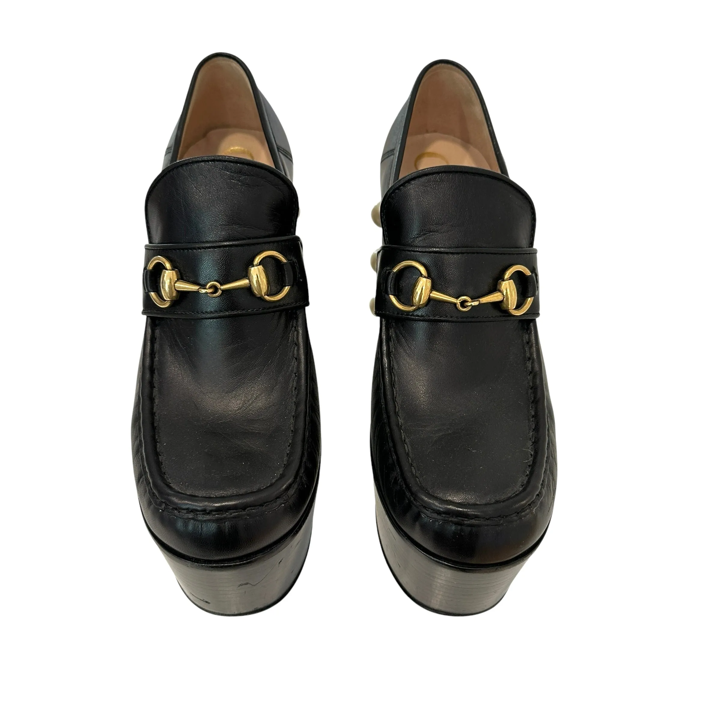 Black Platform Loafers - 9