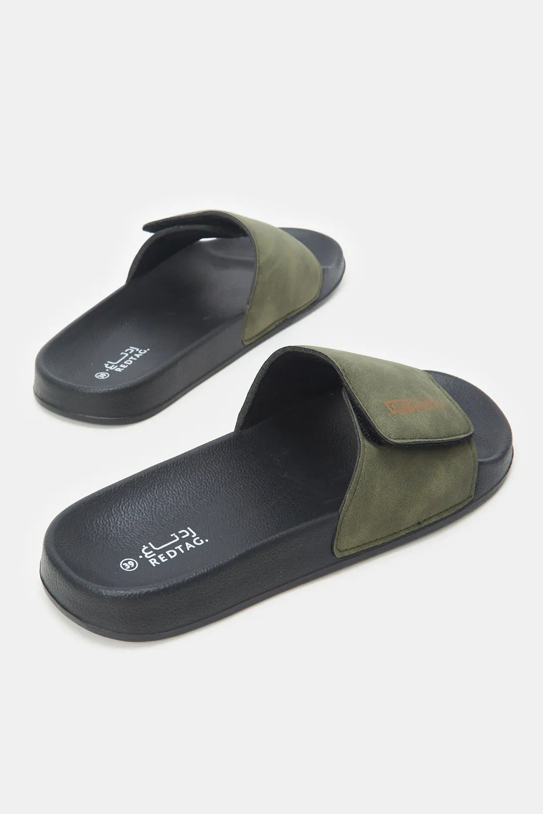 Boys Green Velcro Slide