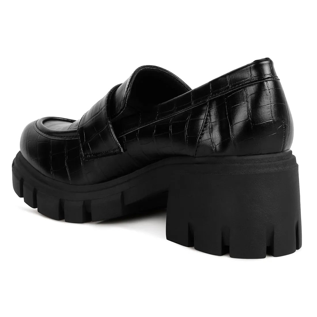 Chunky Block Heel Loafers