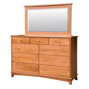 Crescent Tall Amish Dresser with Mirror