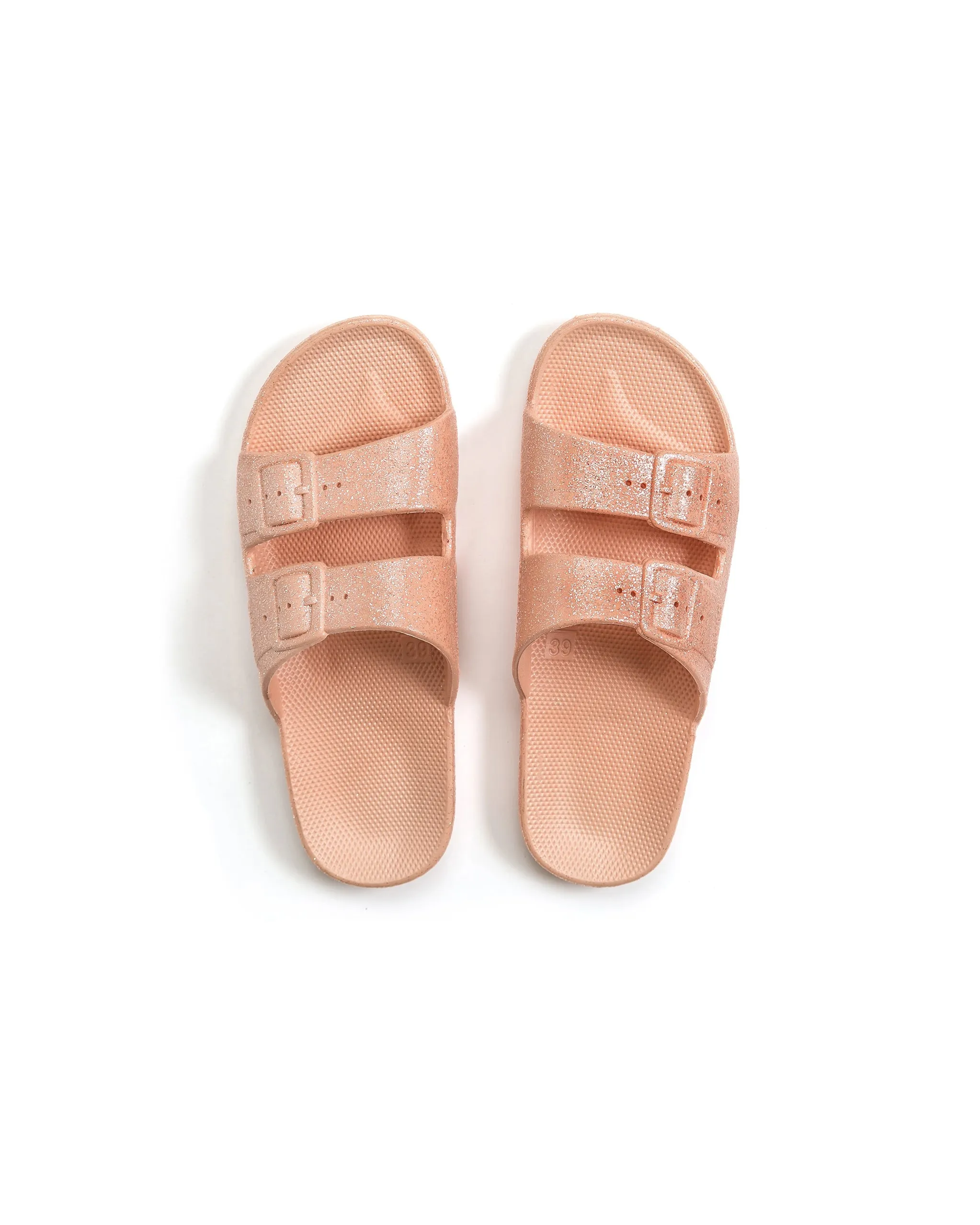 Freedom Moses Slides - Apricot Glitter