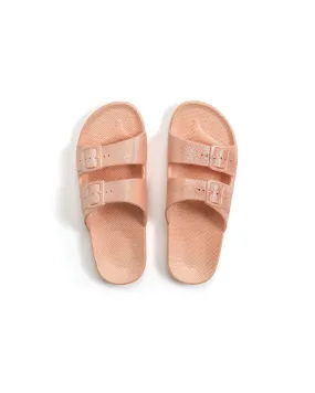 Freedom Moses Slides - Apricot Glitter