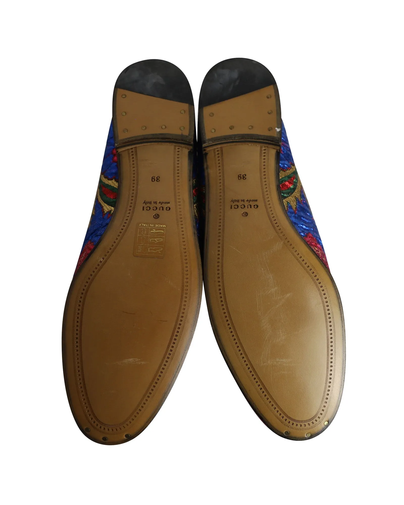 Gucci Jordaan Loafers in Multicolor Jacquard Fabric