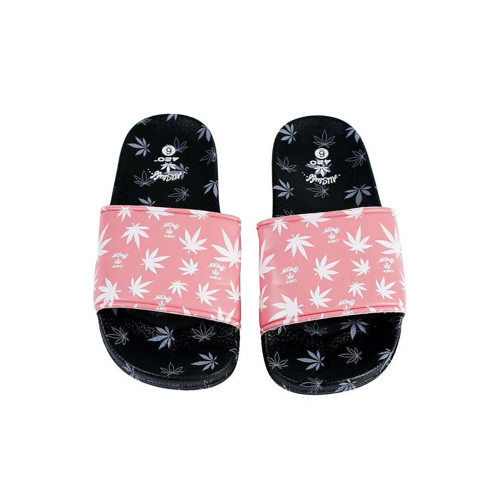 Himpy Slides - Womens Pink Cherry Pie Black Sandal - 1 Pair Per Pack