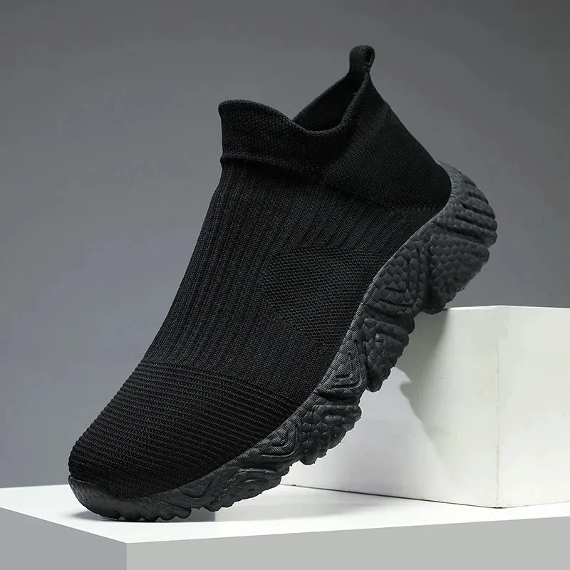 Knit sock slip in slip on flat comfy sneakers