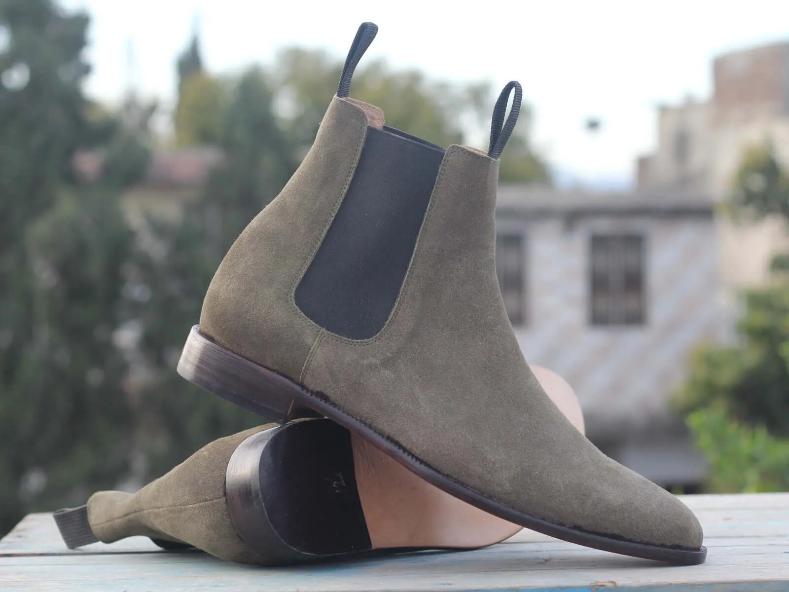 New Handmade Men's brown Suede Chelsea Boots, Men Suede Ankle Boots, Men Designer Boots