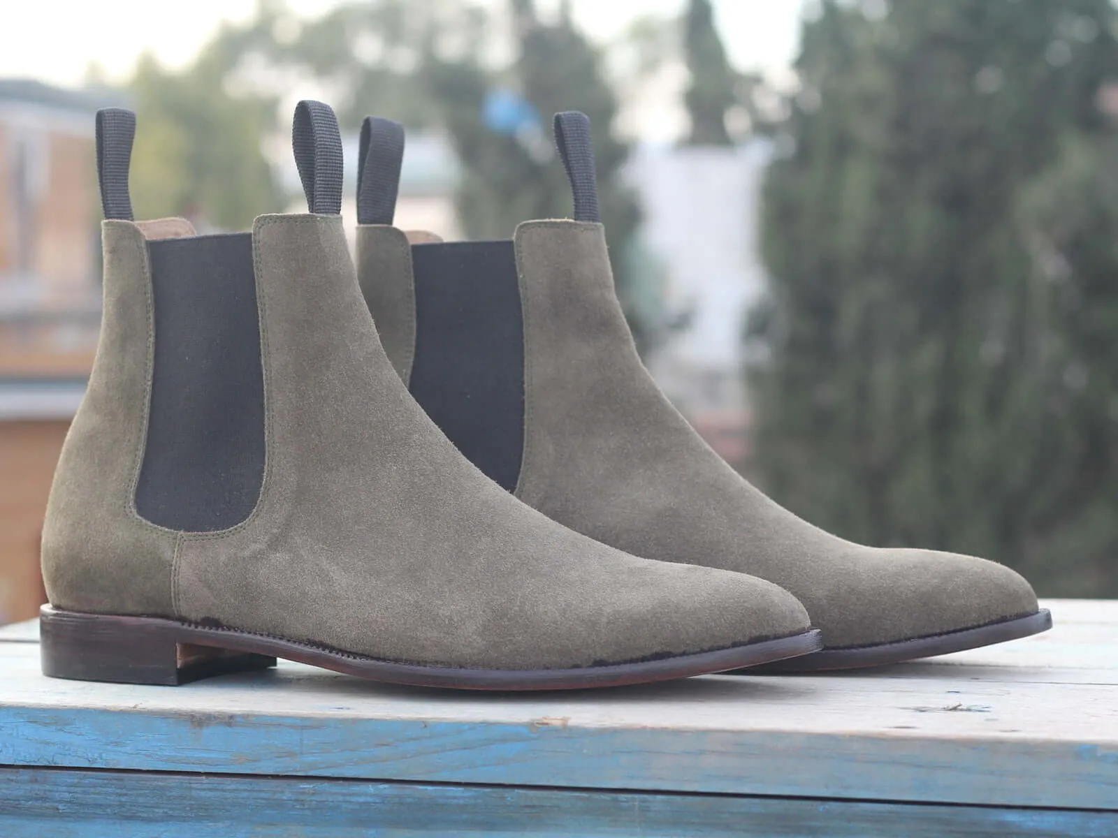 New Handmade Men's brown Suede Chelsea Boots, Men Suede Ankle Boots, Men Designer Boots