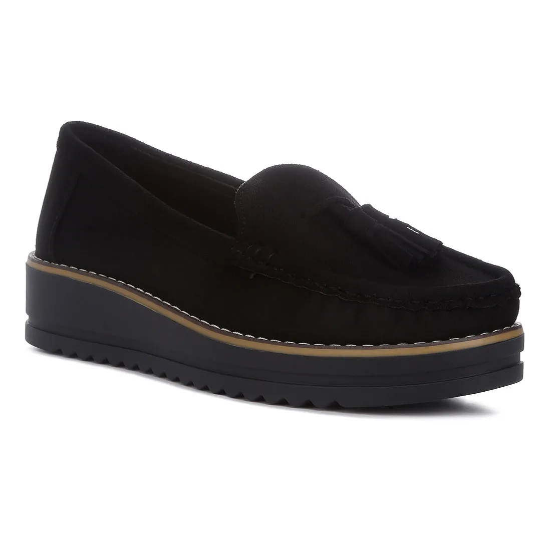 Platform Lug Sole Tassel Loafers