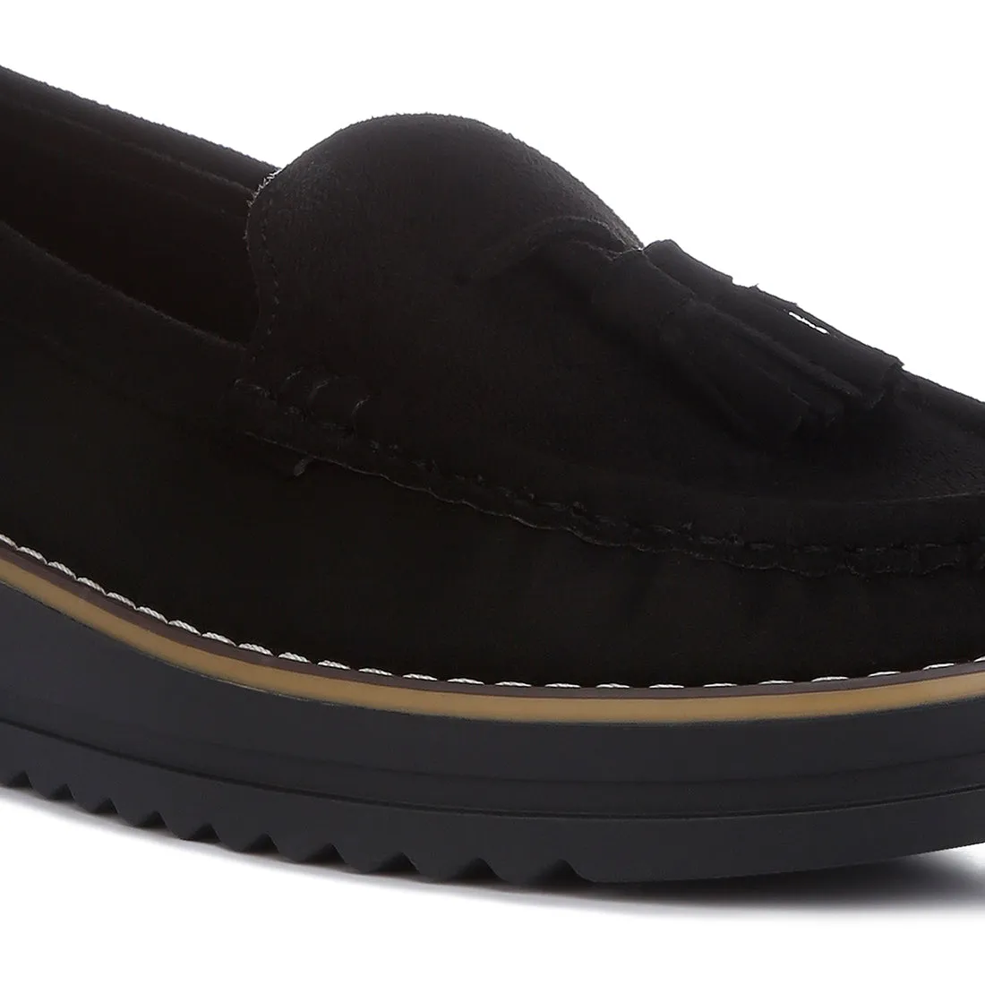 Platform Lug Sole Tassel Loafers