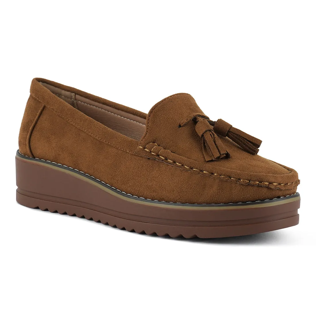 Platform Lug Sole Tassel Loafers