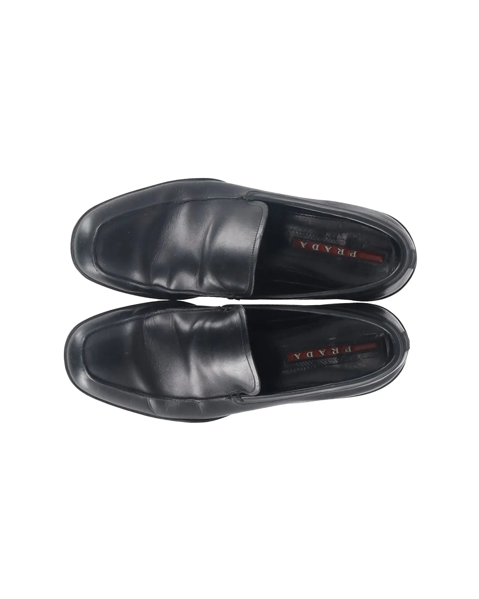 Prada Sports Slip On Loafers in Black Leather