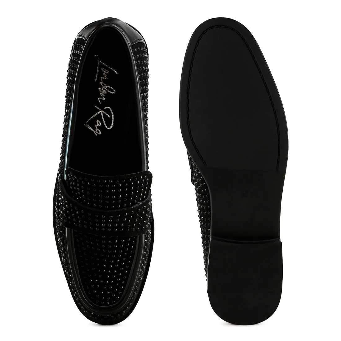 Rhinestones Embellished Loafers