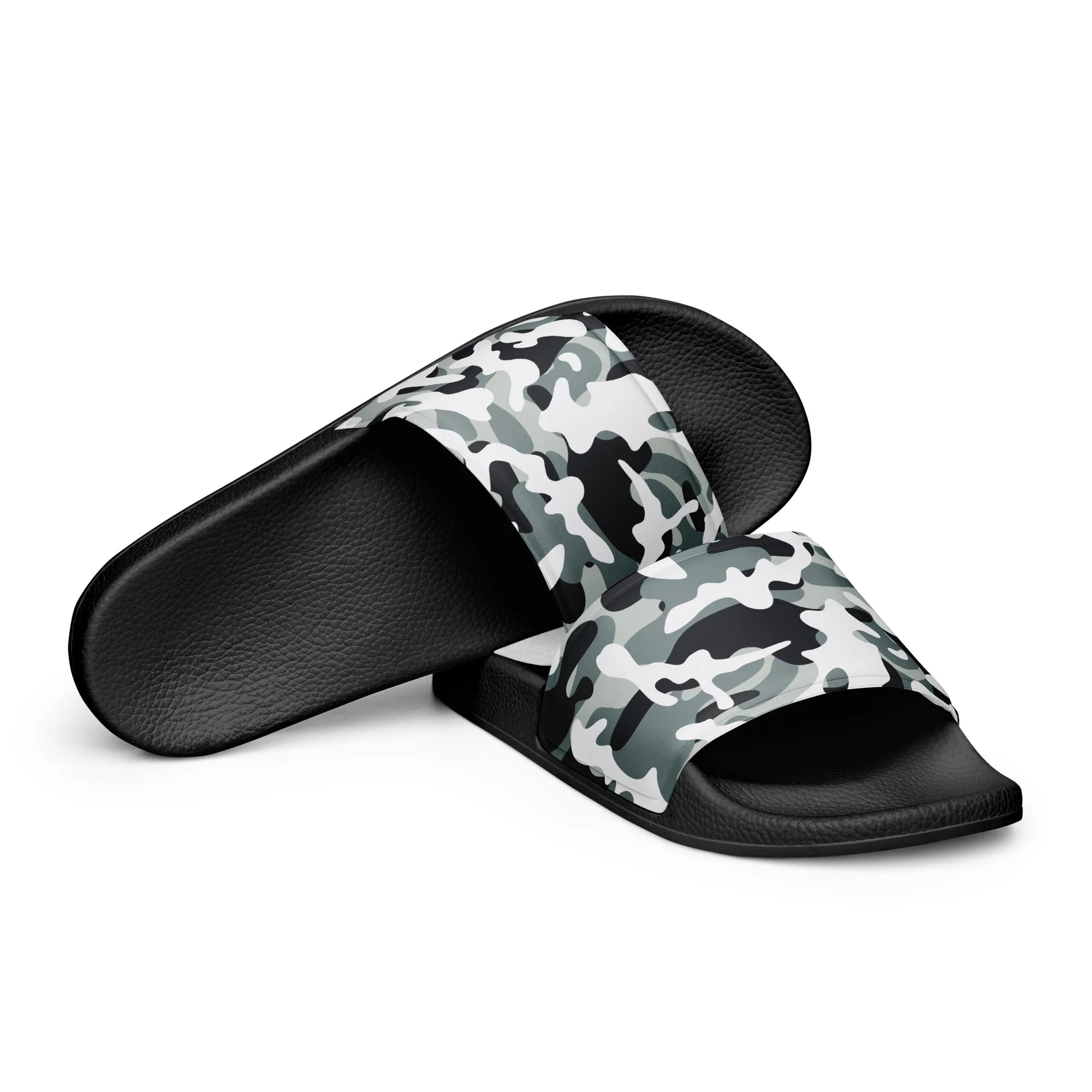 Snow Dust Camo Print Women's slides