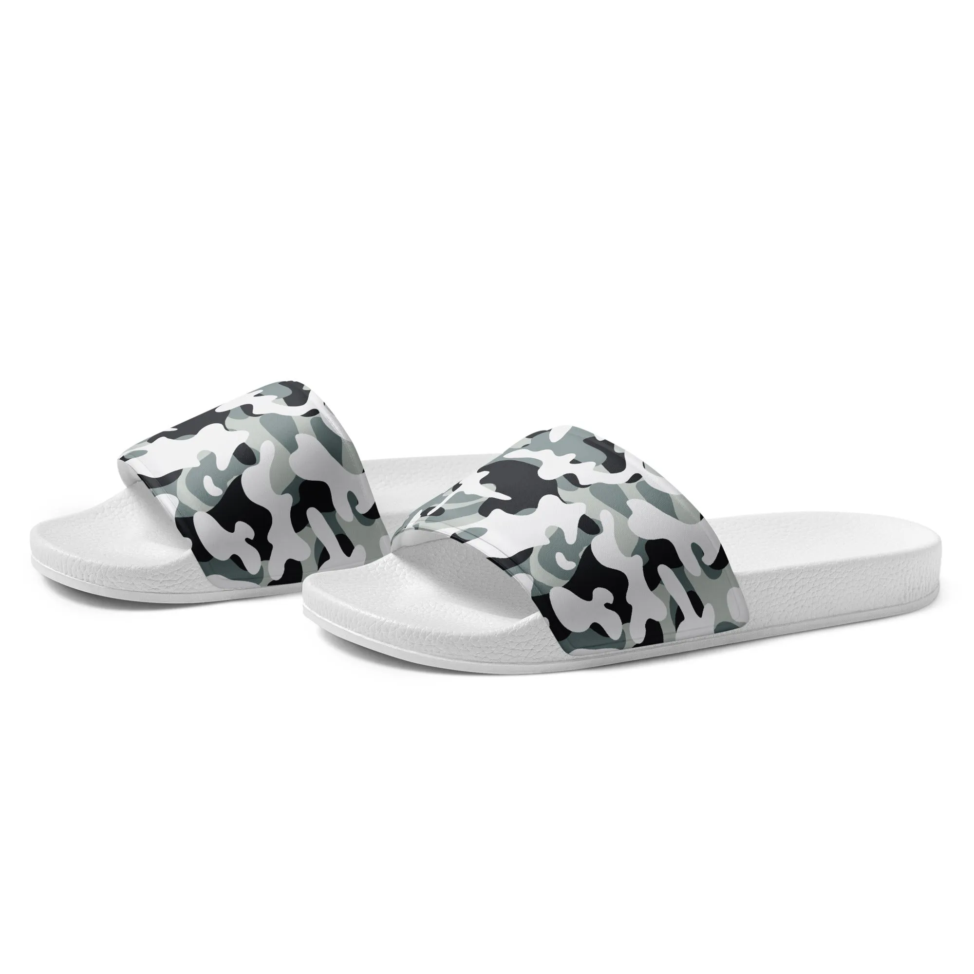 Snow Dust Camo Print Women's slides