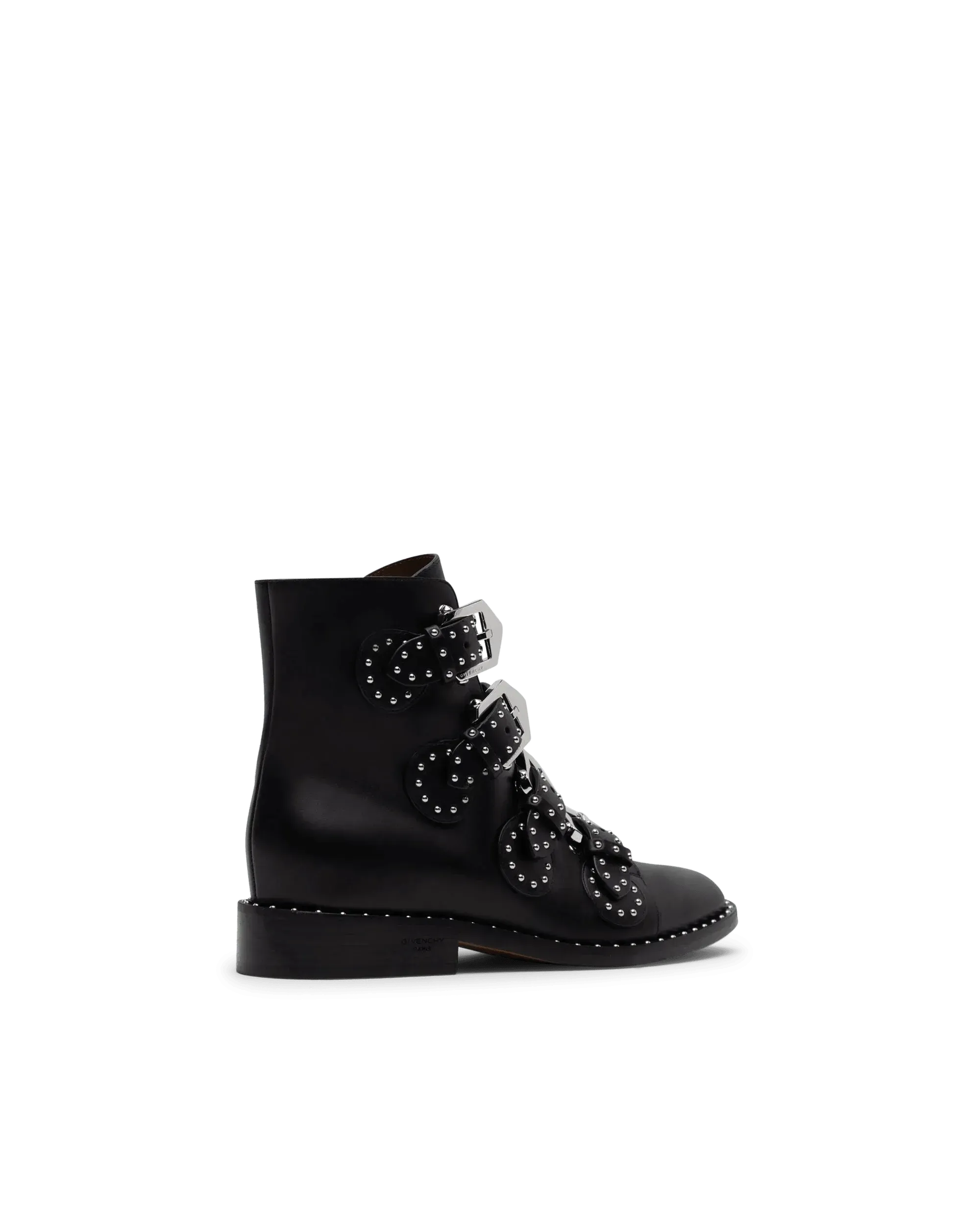 Studded Buckle Ankle Boots