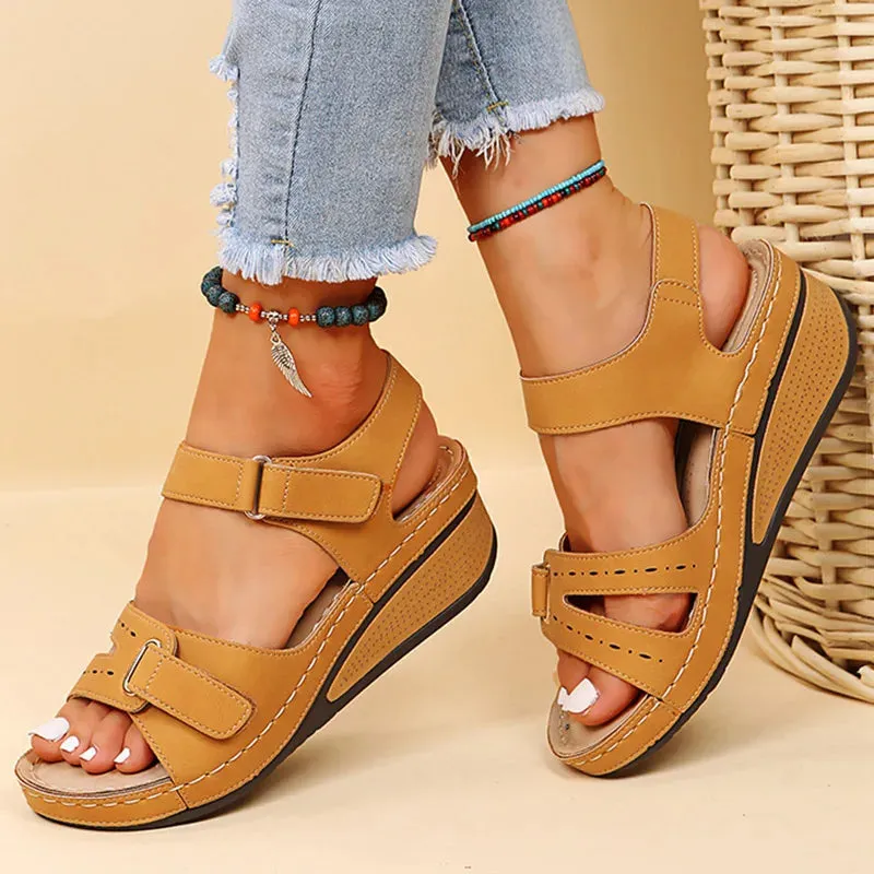 Women Sandals Soft Bottom Wedge Heels Summer Shoes Elegant