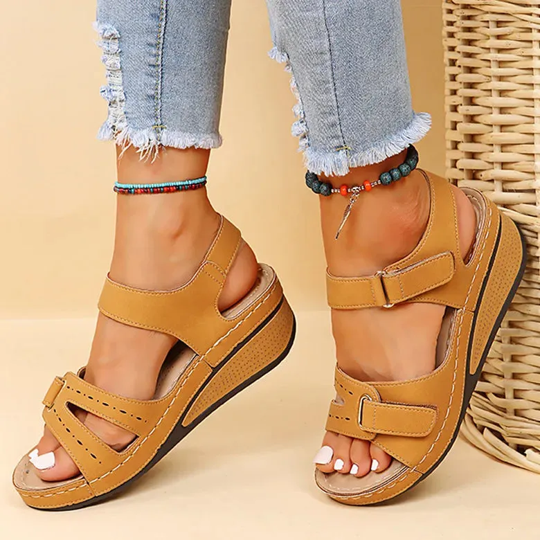 Women Sandals Soft Bottom Wedge Heels Summer Shoes Elegant