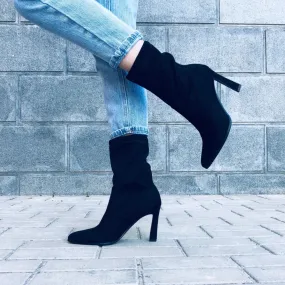 Women's Spring/Autumn Suede Ankle Boots With High Heels